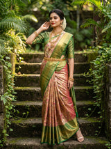 MIMOSA Gajari Kanjivaram Art Silk Saree — pose 5 styling detail