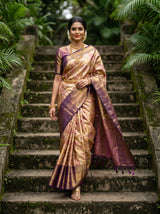 MIMOSA Maroon Kanjivaram Art Silk Saree — pose 5 styling detail