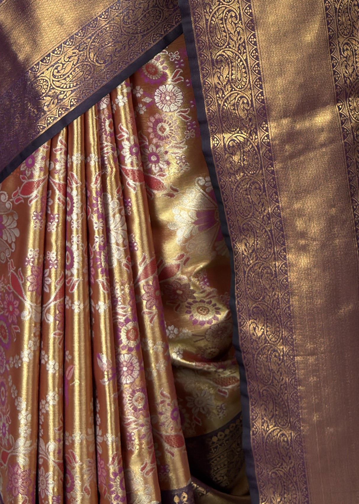 MIMOSA Maroon Kanjivaram Art Silk Saree — fleets shot full lifestyle