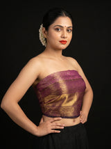 MIMOSA Saffire Kanjivaram Art Silk Saree — blouse close-up