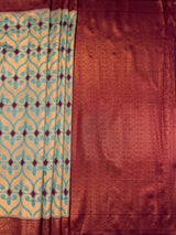 MIMOSA Chiku Saree Saree — pallu and zari work detail
