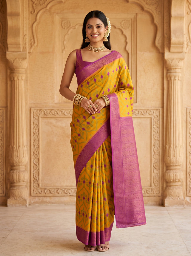 Gold  Saree