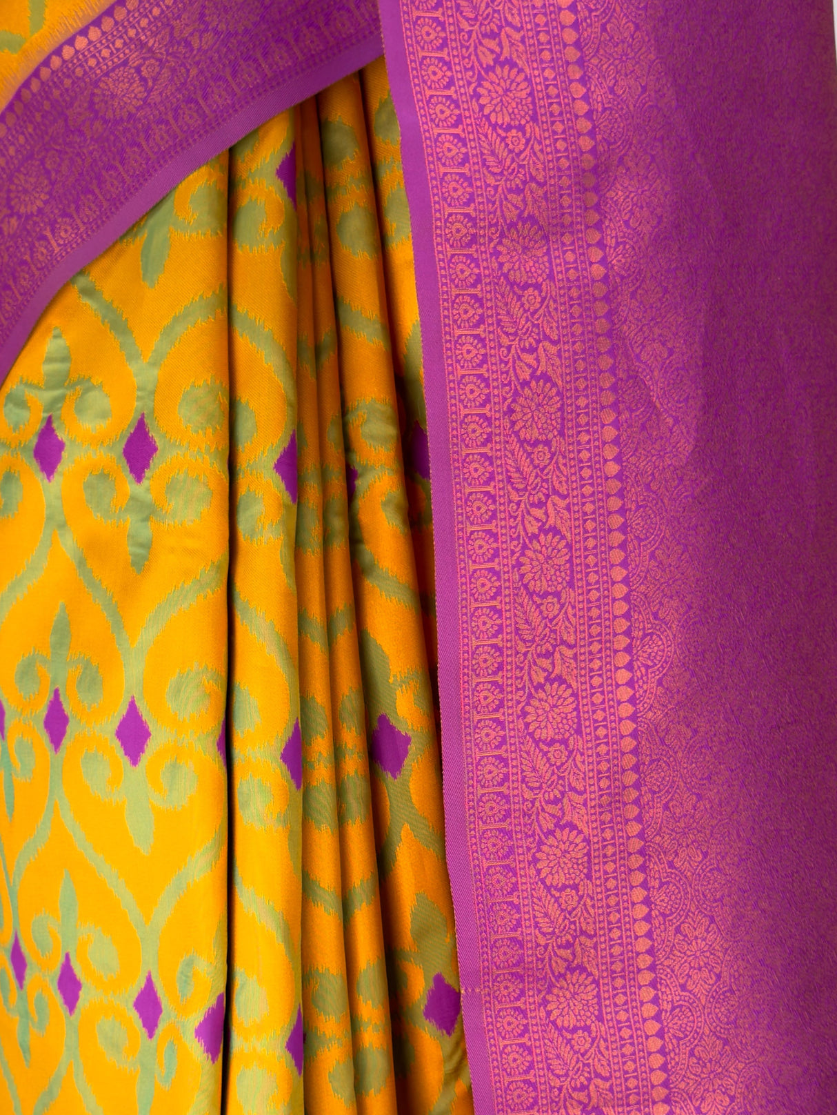 MIMOSA Gold Saree Saree — fleets shot full lifestyle