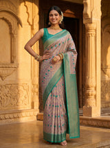 MIMOSA Grey Saree Saree — pose 4 styling detail