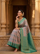 MIMOSA Grey Saree Saree — pose 8 styling detail