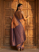 MIMOSA Peach Saree Saree — pose 7 styling detail