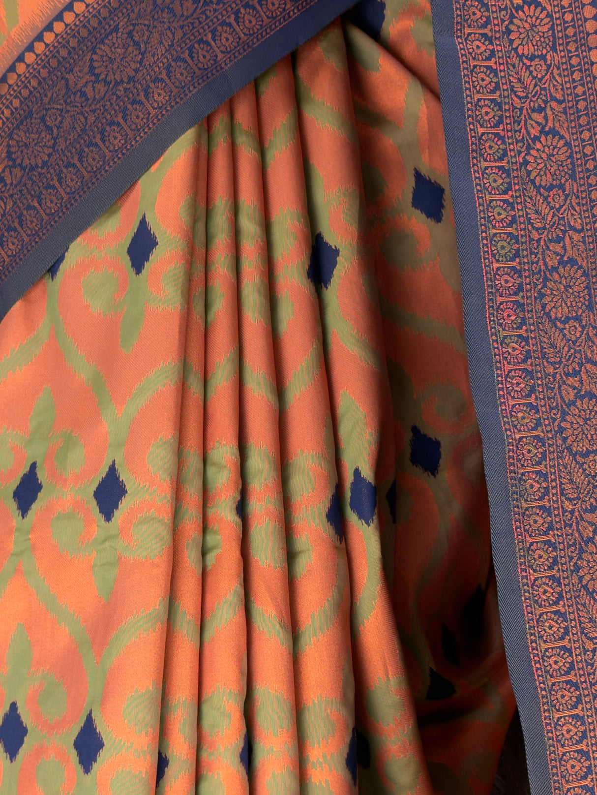 MIMOSA Peach Saree Saree — fleets shot full lifestyle