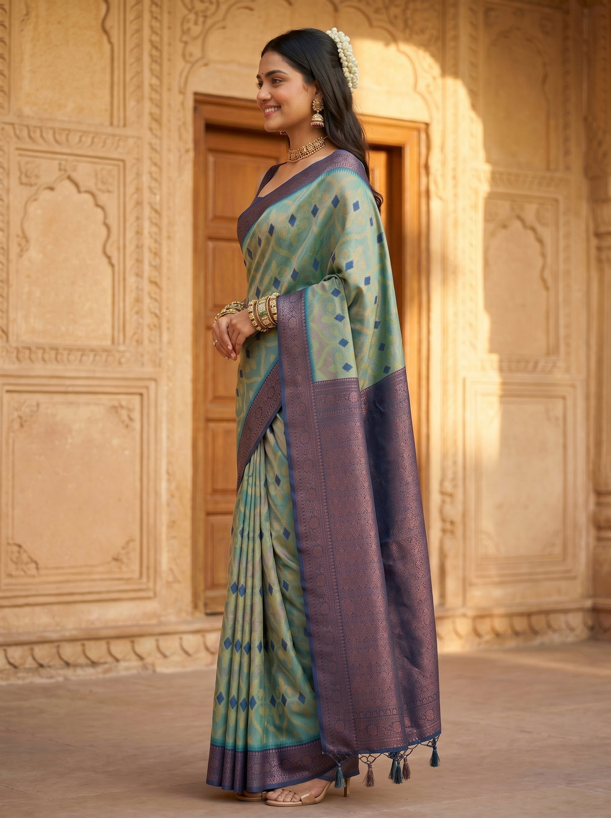 MIMOSA Rama Saree Saree — pose 3 styling detail