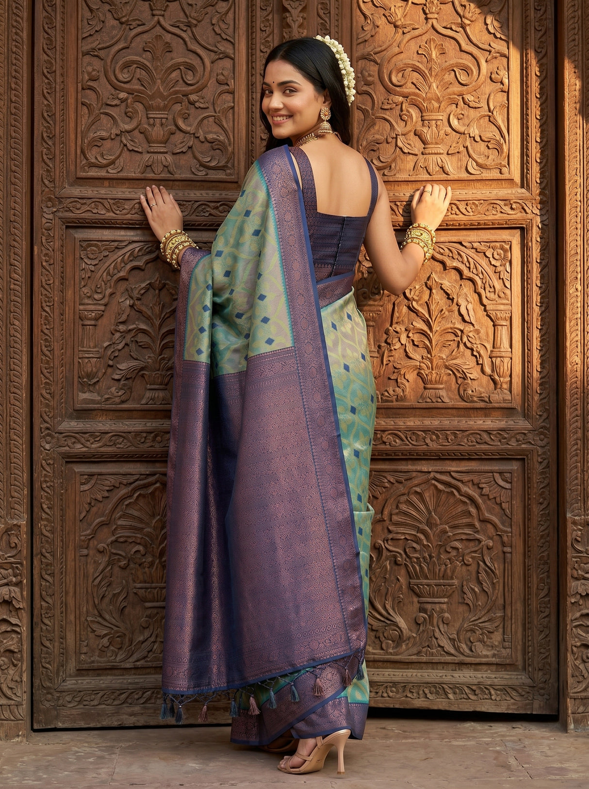 MIMOSA Rama Saree Saree — pose 7 styling detail