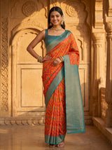 MIMOSA Strawberry Saree Saree — pose 4 styling detail
