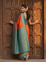 MIMOSA Strawberry Saree Saree — pose 7 styling detail