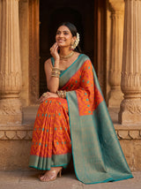 MIMOSA Strawberry Saree Saree — pose 8 styling detail