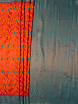 MIMOSA Strawberry Saree Saree — pallu and zari work detail