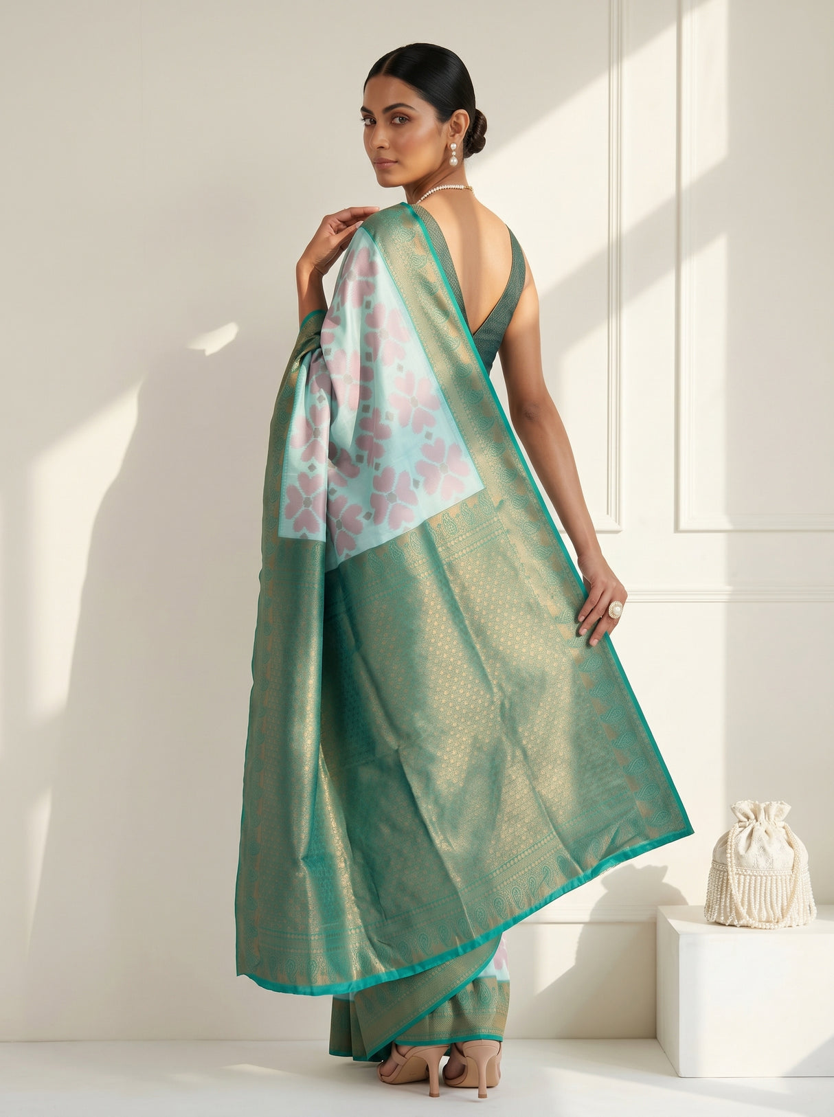 MIMOSA Ananda Saree Saree — pose 7 styling detail