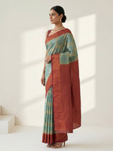 MIMOSA Chiku Saree Saree — pose 3 styling detail