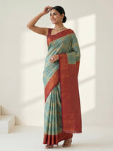 MIMOSA Chiku Saree Saree — pose 5 styling detail