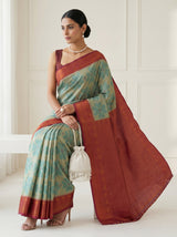 MIMOSA Chiku Saree Saree — pose 8 styling detail