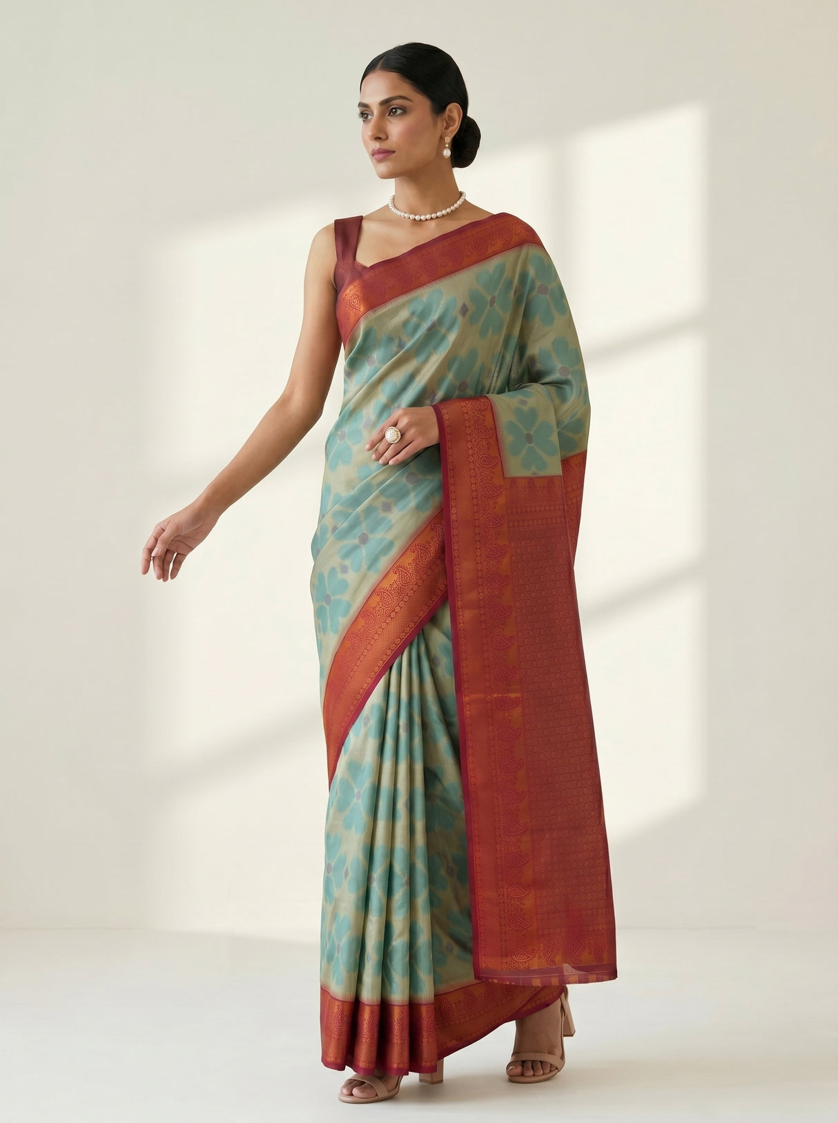 MIMOSA Chiku Saree Saree — pose 9 styling detail
