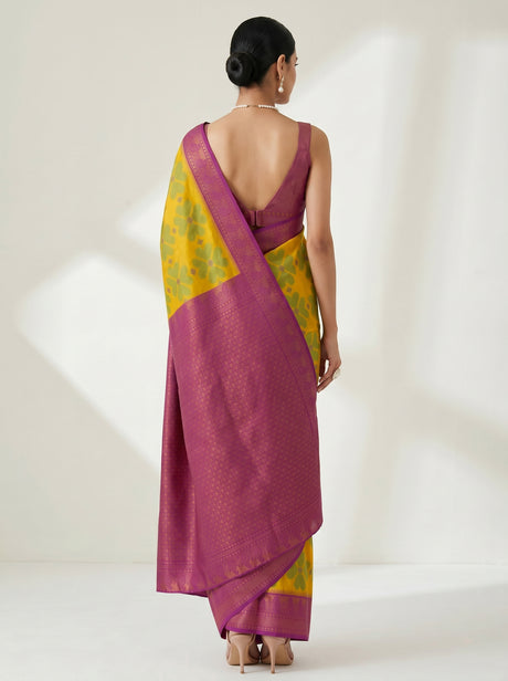 MIMOSA Gold Saree Saree — pose 2 styling detail