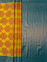 MIMOSA Olive Saree Saree — pallu and zari work detail