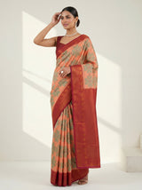 MIMOSA Peach Saree Saree — pose 5 styling detail