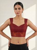 MIMOSA Peach Saree Saree — blouse close-up