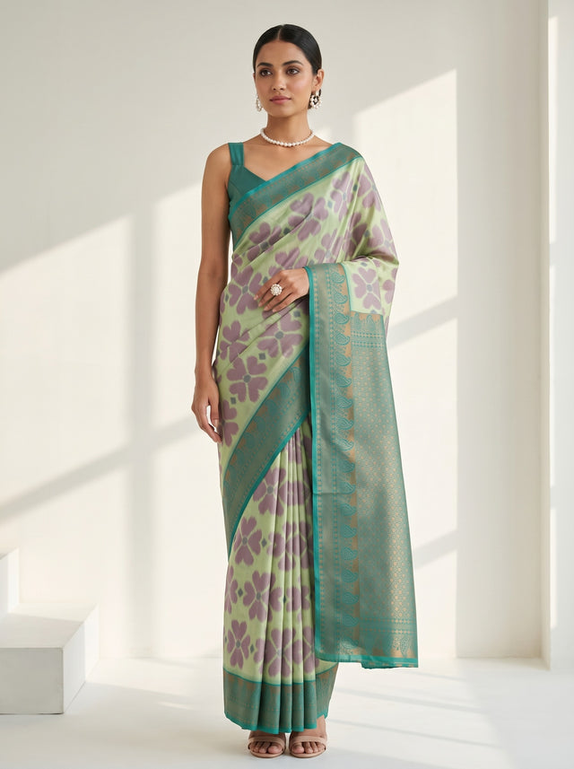Pista  Saree