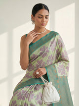 MIMOSA Pista Saree Saree — pose 10 styling detail