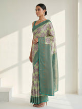MIMOSA Pista Saree Saree — pose 3 styling detail