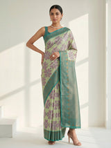 MIMOSA Pista Saree Saree — pose 4 styling detail