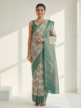 MIMOSA Pista Saree Saree — pose 6 styling detail