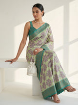 MIMOSA Pista Saree Saree — pose 8 styling detail