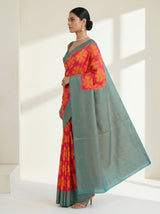 MIMOSA Strawberry Saree Saree — pose 3 styling detail