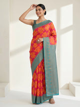 MIMOSA Strawberry Saree Saree — pose 5 styling detail