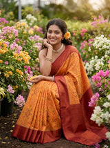 MIMOSA Chiku Saree Saree — pose 8 styling detail