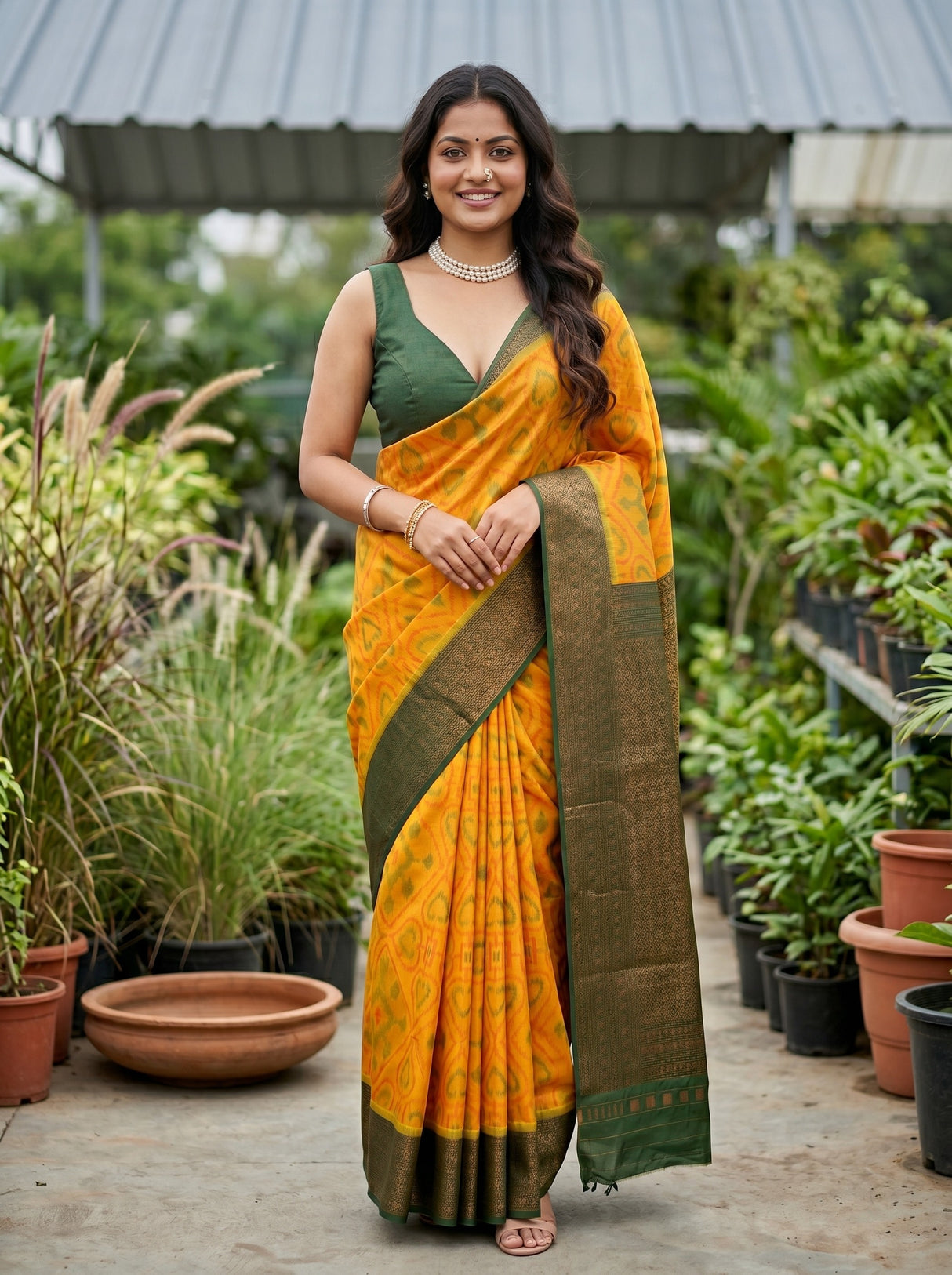 Gold  Saree