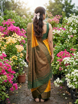 MIMOSA Gold Saree Saree — pose 2 styling detail