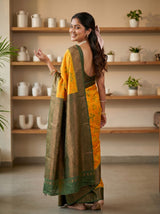 MIMOSA Gold Saree Saree — pose 7 styling detail