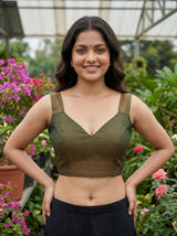 MIMOSA Gold Saree Saree — blouse close-up