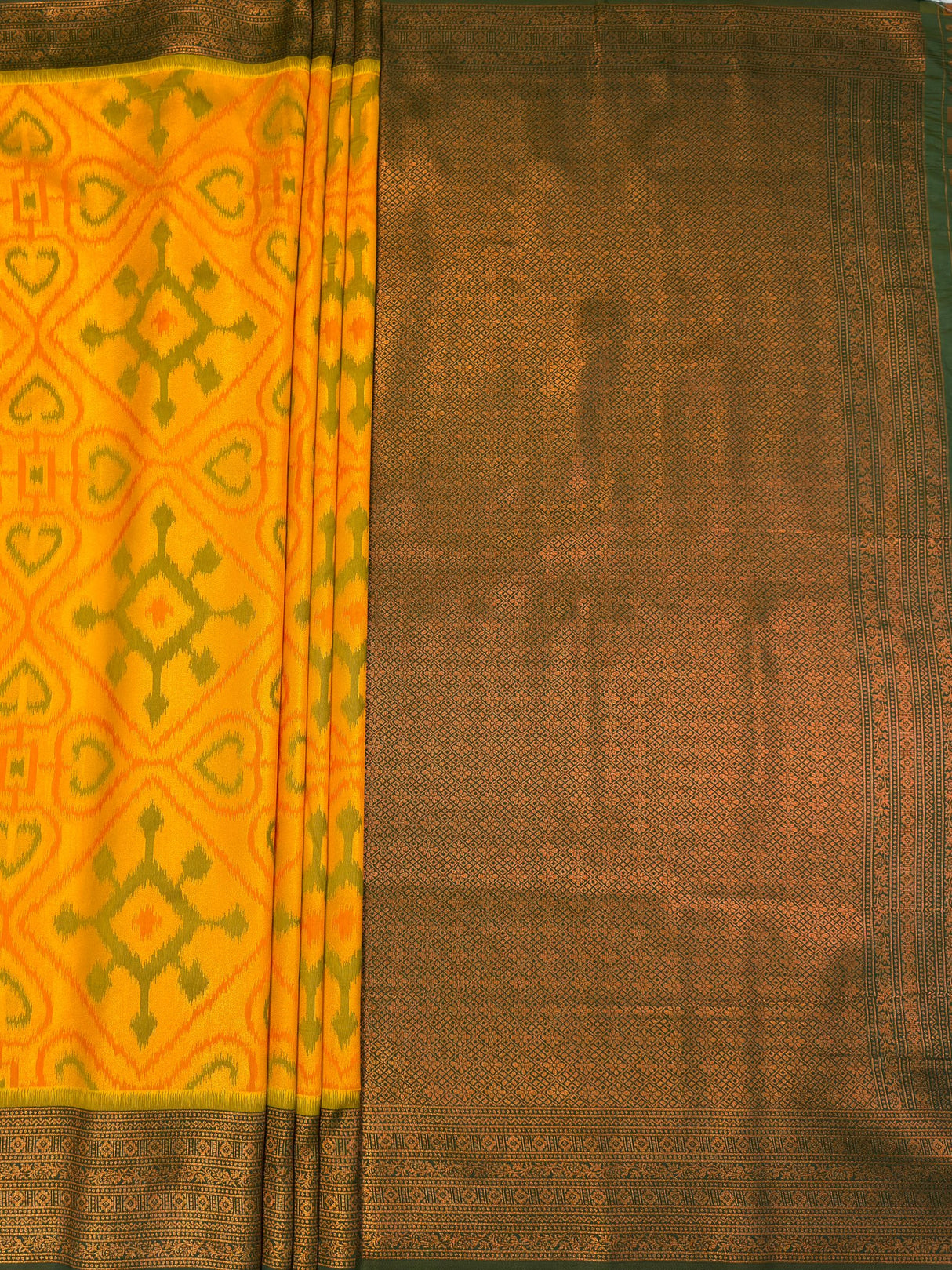 MIMOSA Gold Saree Saree — pallu and zari work detail