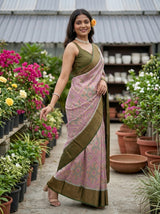 MIMOSA Grey Saree Saree — pose 5 styling detail