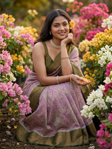 MIMOSA Grey Saree Saree — pose 8 styling detail