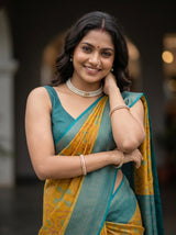 MIMOSA Olive Saree Saree — pose 10 styling detail