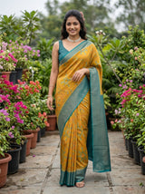 MIMOSA Olive Saree Saree — pose 6 styling detail
