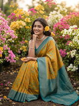 MIMOSA Olive Saree Saree — pose 8 styling detail