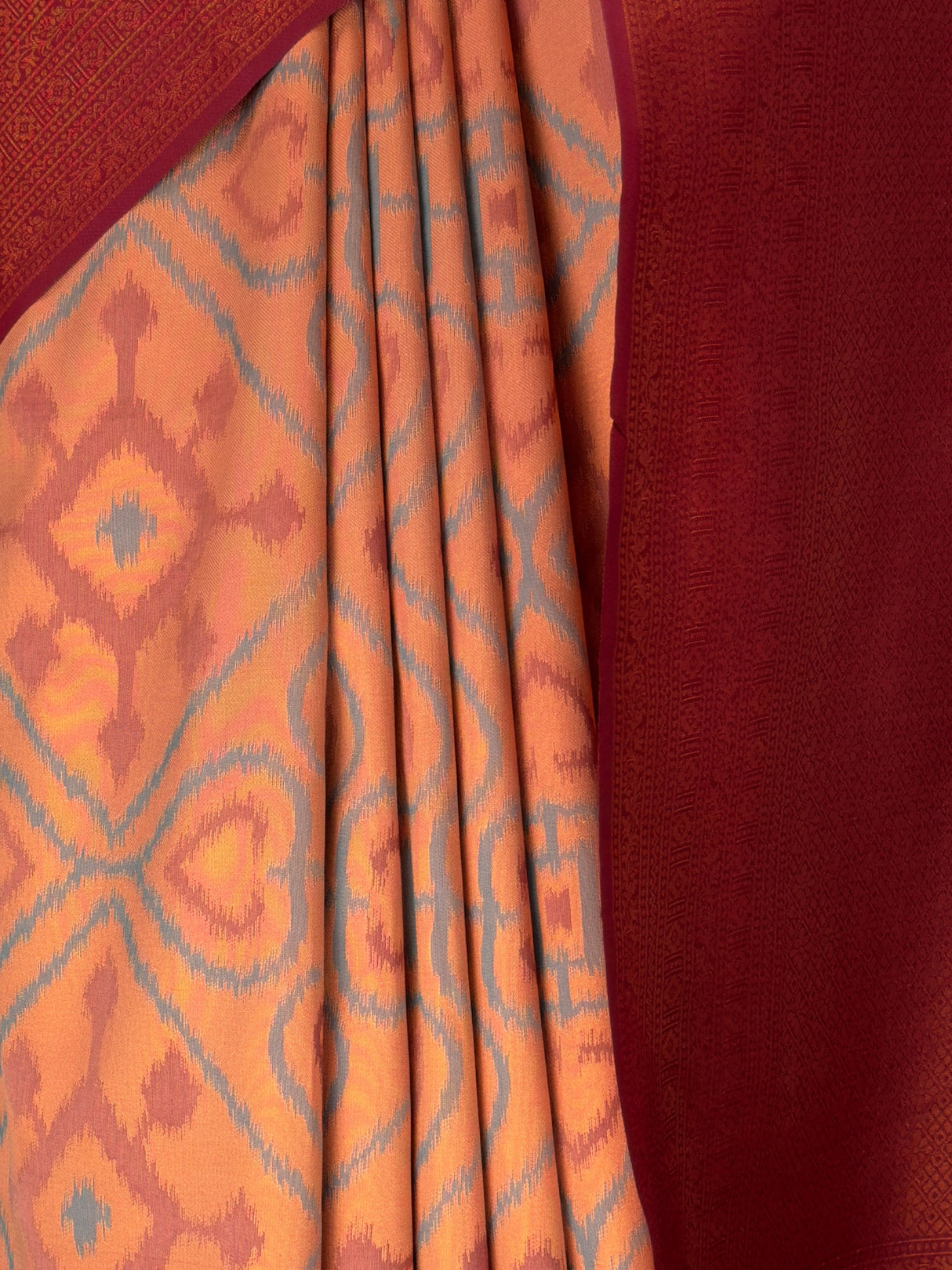 MIMOSA Peach Saree Saree — fleets shot full lifestyle