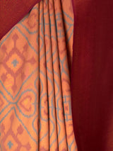 MIMOSA Peach Saree Saree — fleets shot full lifestyle