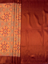 MIMOSA Peach Saree Saree — pallu and zari work detail