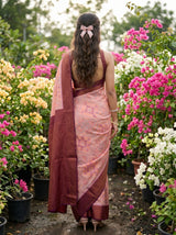 MIMOSA Pink Saree Saree — pose 2 styling detail