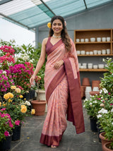 MIMOSA Pink Saree Saree — pose 6 styling detail
